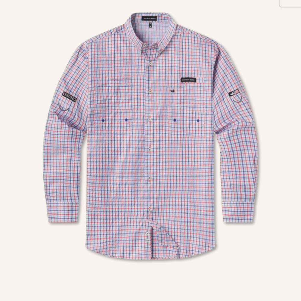 Southern Marsh Men's Harbor Cay Fishing Shirt Size Small EUC‎